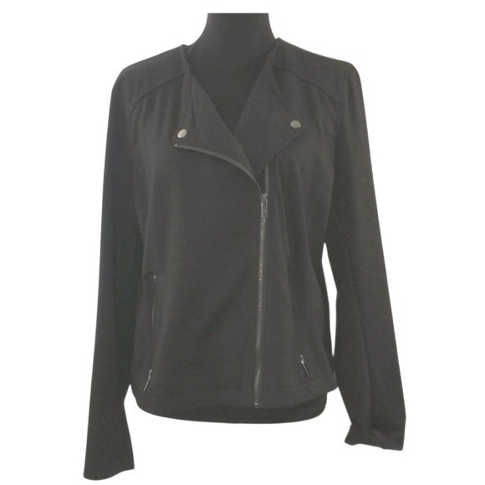 Bagatelle Collection Moto Asymmetrical Zip Jacket‎ Black Womens Size L